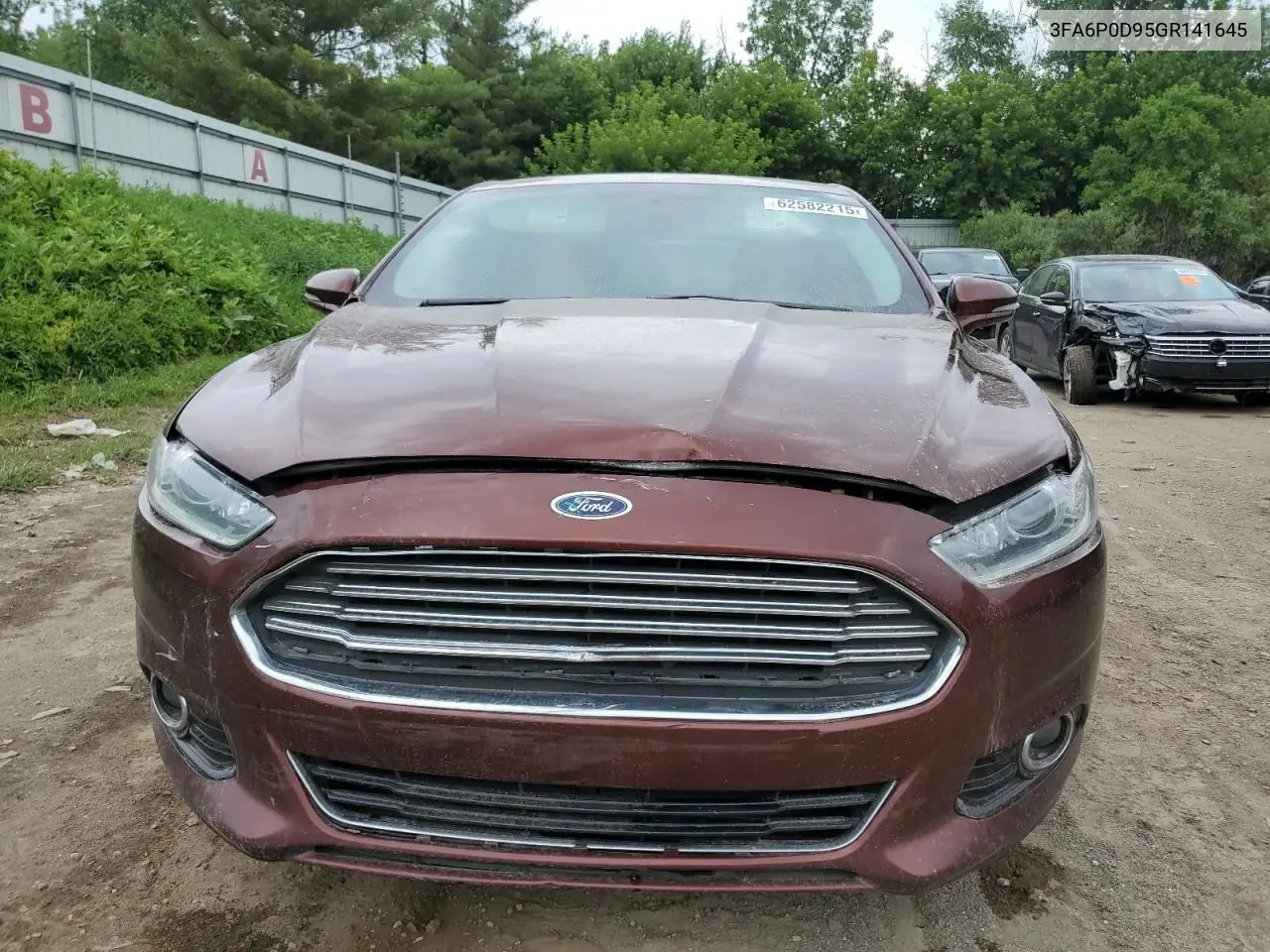 2016 Ford Fusion Titanium VIN: 3FA6P0D95GR141645 Lot: 62582215