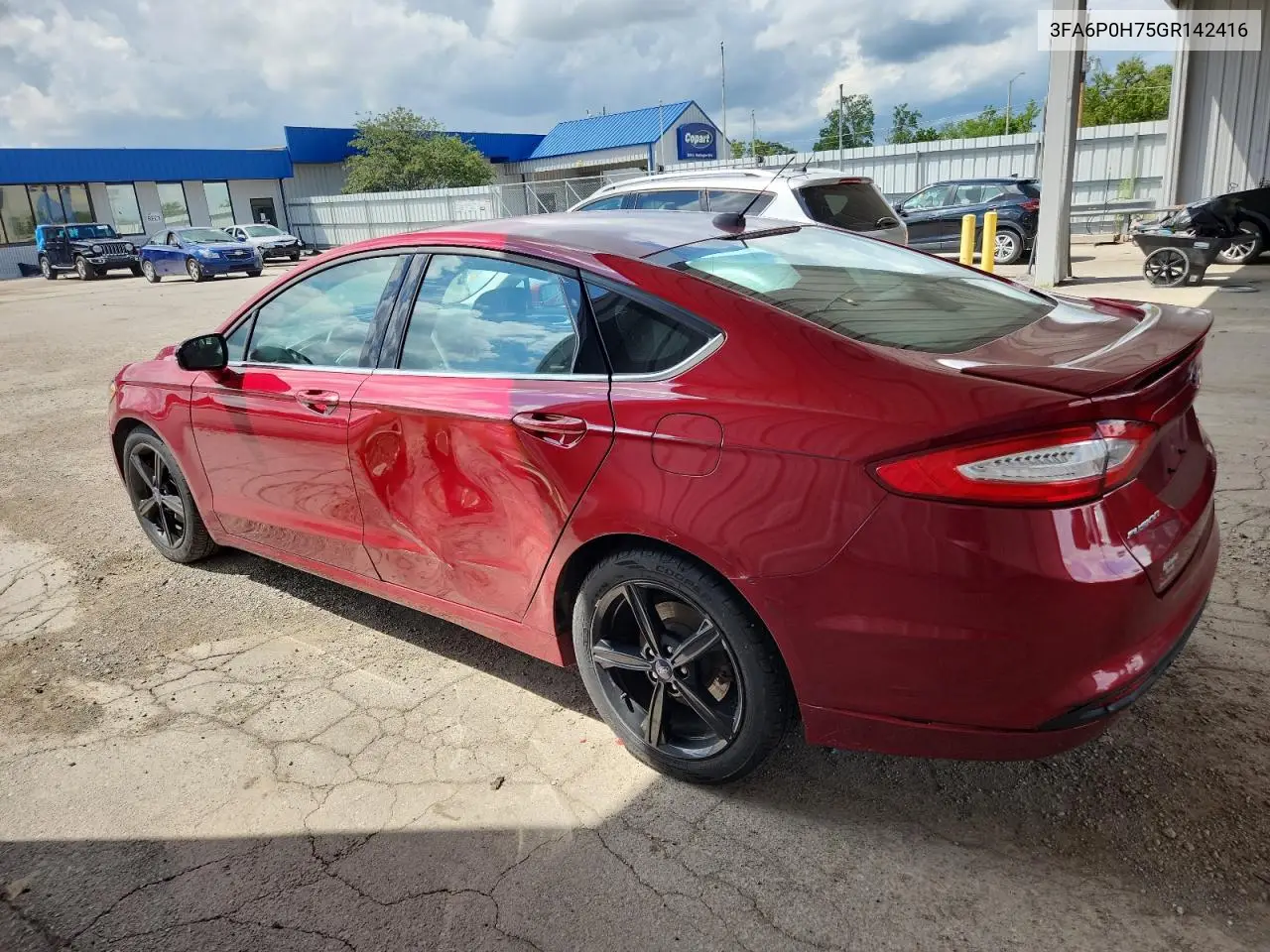 2016 Ford Fusion Se VIN: 3FA6P0H75GR142416 Lot: 62681165