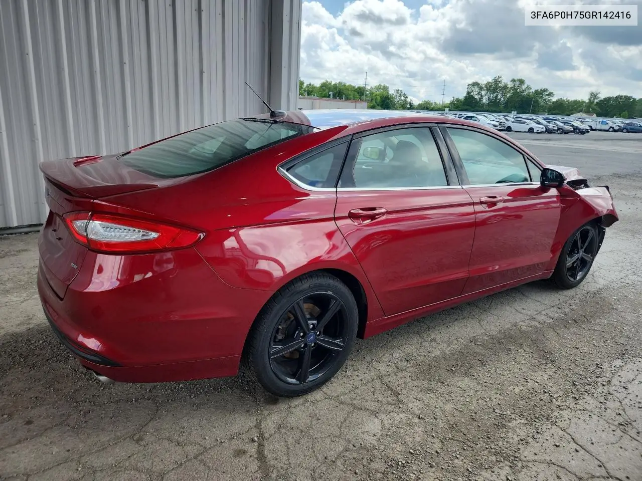 2016 Ford Fusion Se VIN: 3FA6P0H75GR142416 Lot: 62681165