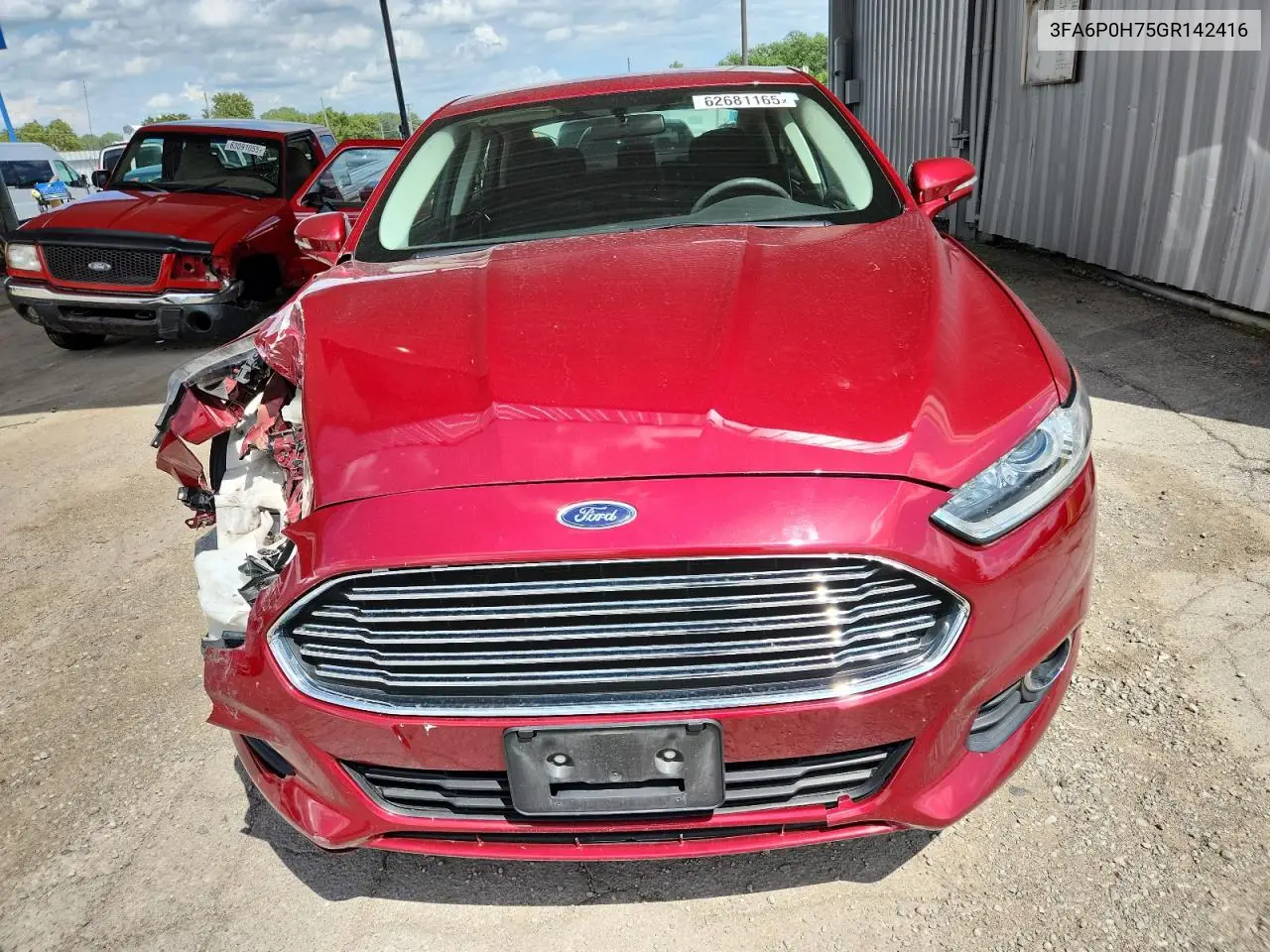 2016 Ford Fusion Se VIN: 3FA6P0H75GR142416 Lot: 62681165