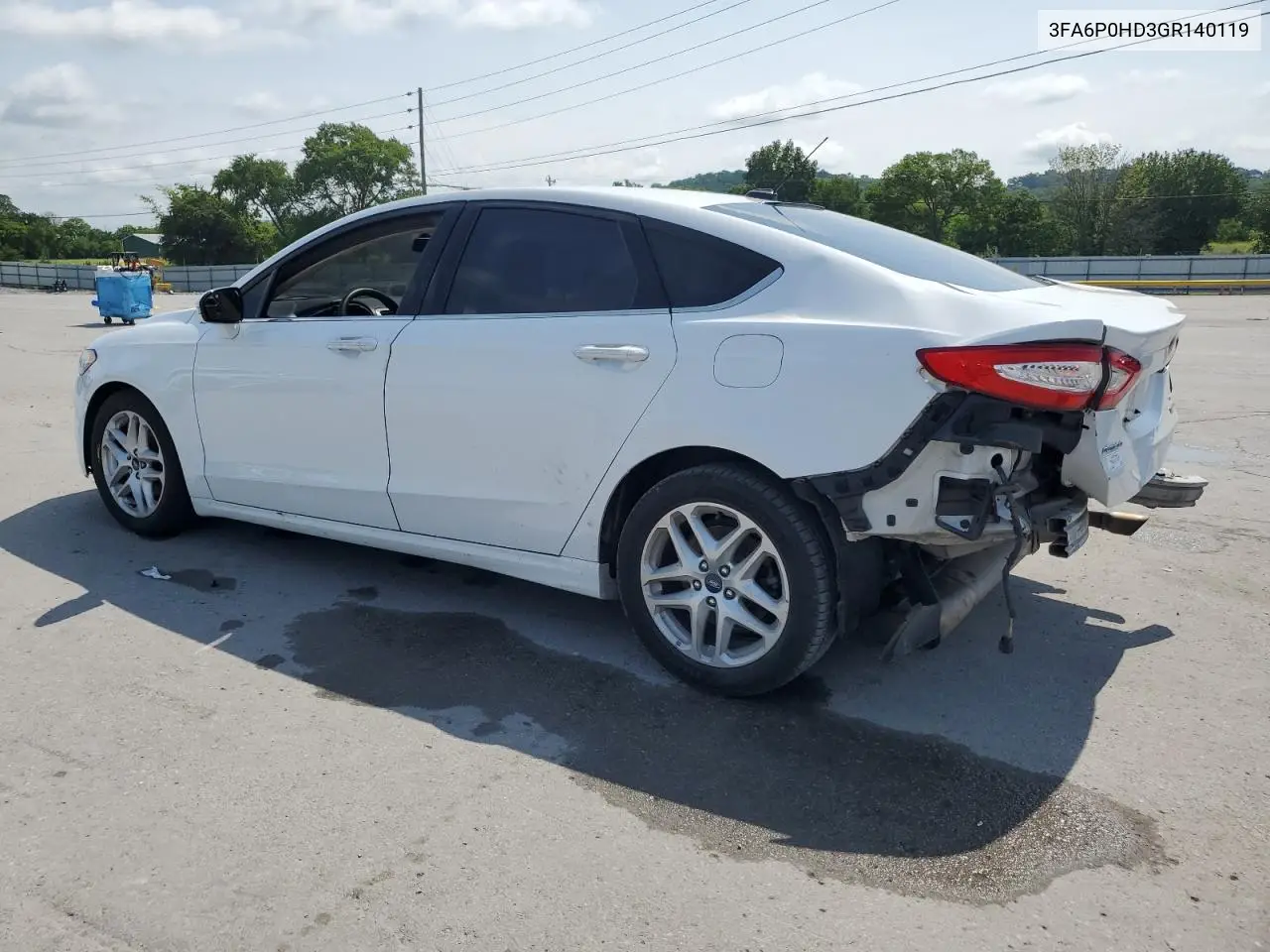 2016 Ford Fusion Se VIN: 3FA6P0HD3GR140119 Lot: 62860675