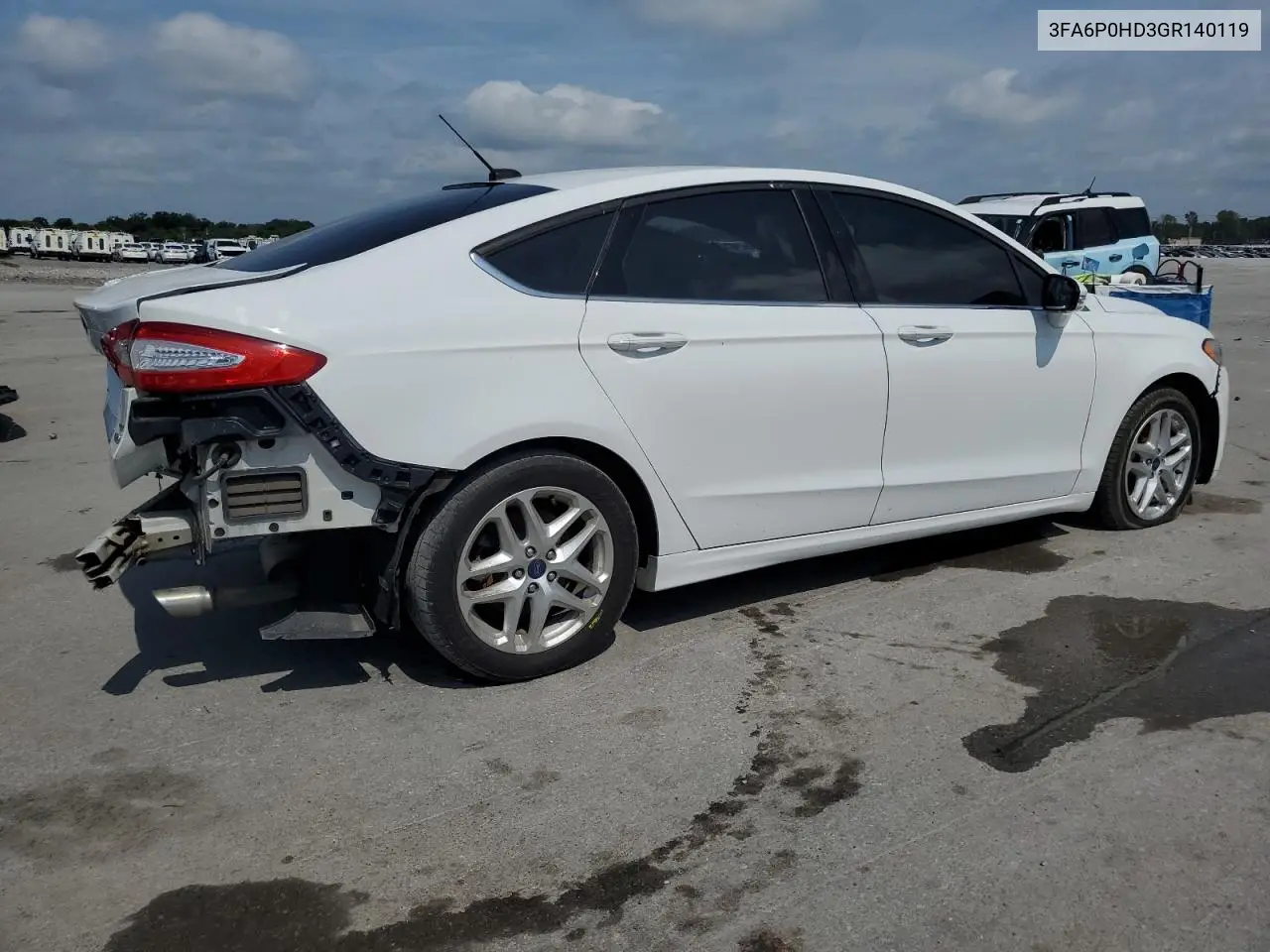 2016 Ford Fusion Se VIN: 3FA6P0HD3GR140119 Lot: 62860675