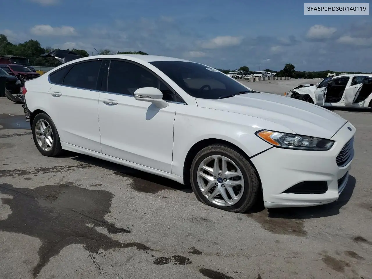 2016 Ford Fusion Se VIN: 3FA6P0HD3GR140119 Lot: 62860675