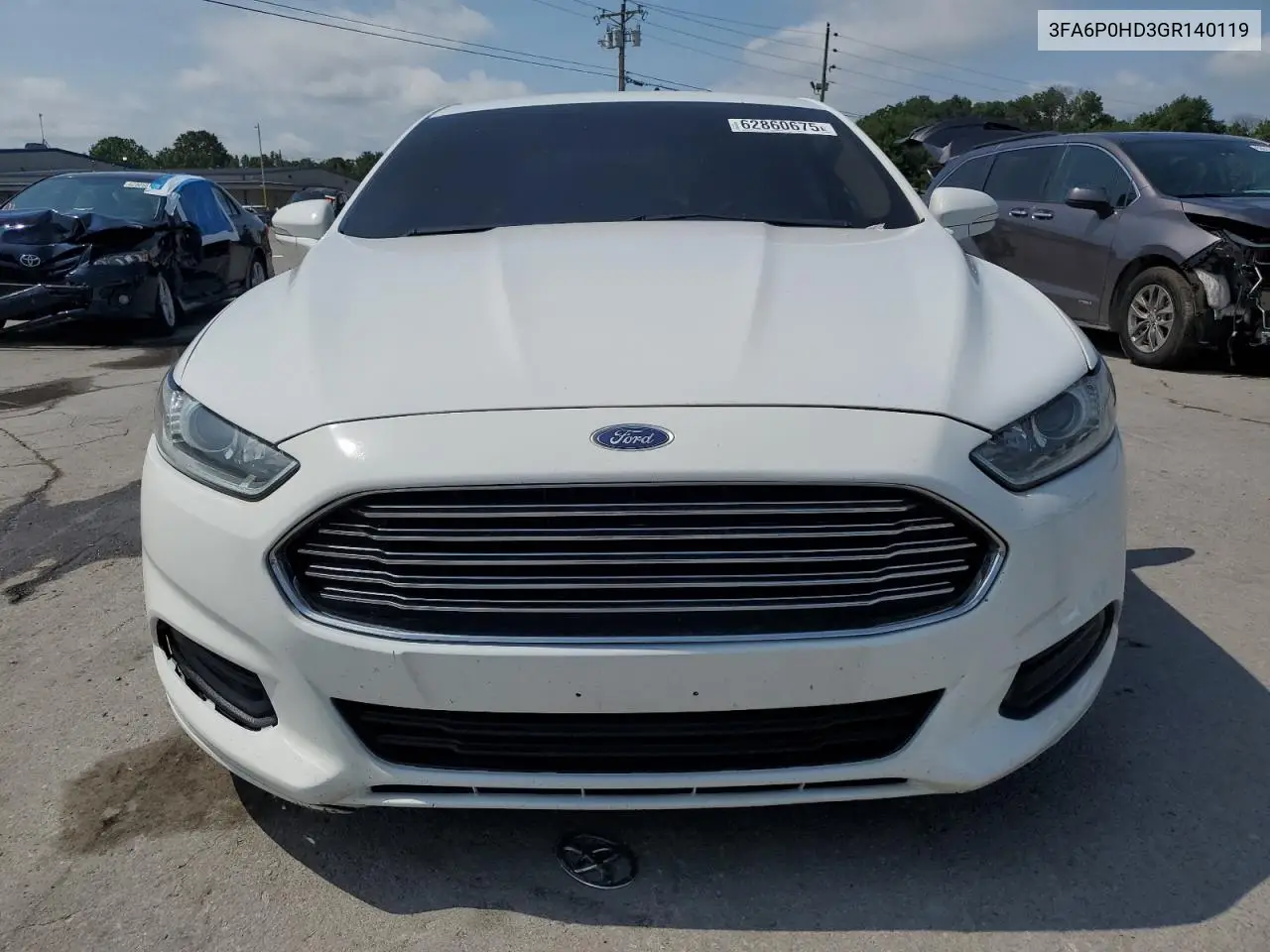 2016 Ford Fusion Se VIN: 3FA6P0HD3GR140119 Lot: 62860675