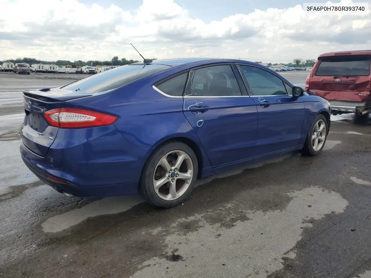 2016 Ford Fusion Se VIN: 3FA6P0H78GR393740 Lot: 62928235