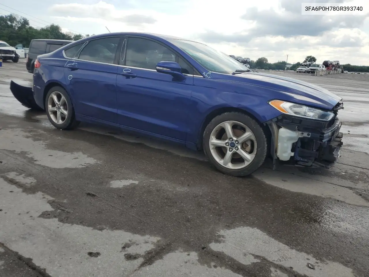 2016 Ford Fusion Se VIN: 3FA6P0H78GR393740 Lot: 62928235
