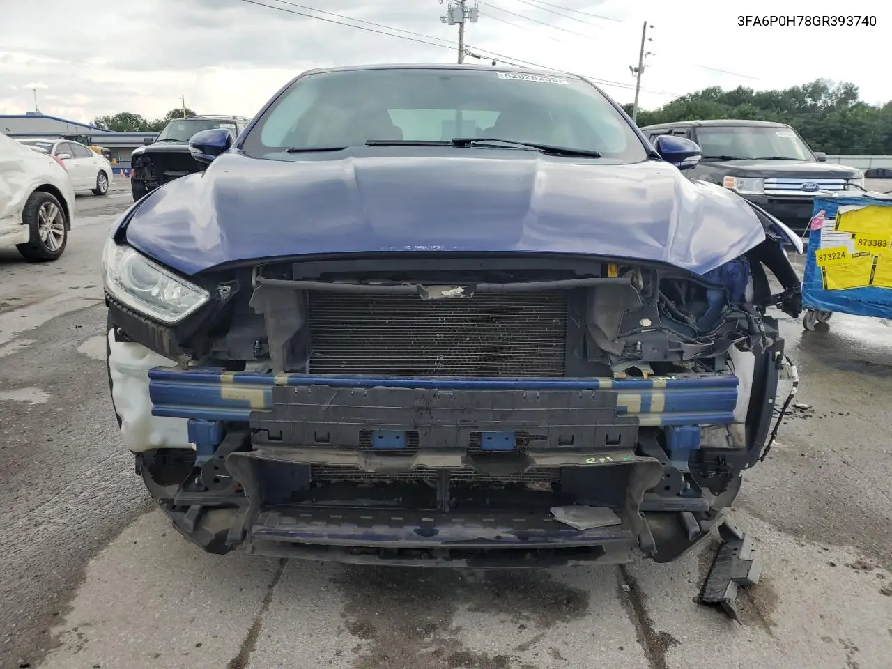 2016 Ford Fusion Se VIN: 3FA6P0H78GR393740 Lot: 62928235