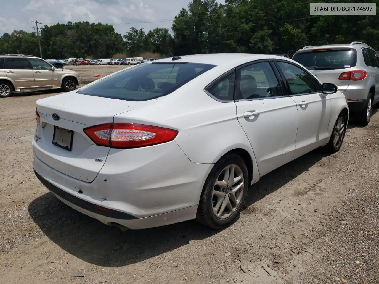 2016 Ford Fusion Se VIN: 3FA6P0H78GR174597 Lot: 62966955