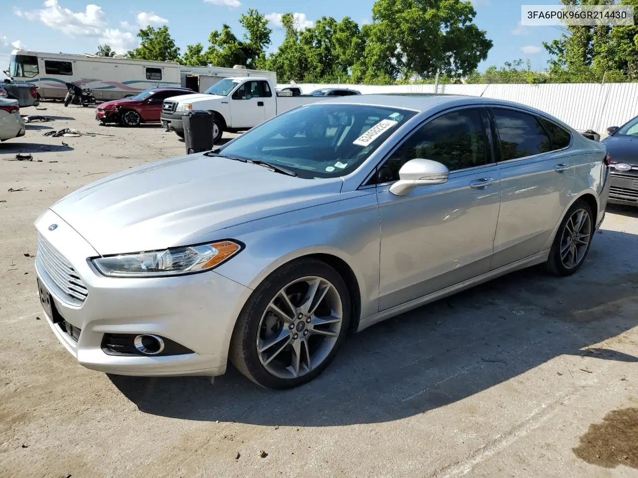 2016 Ford Fusion Titanium VIN: 3FA6P0K96GR214430 Lot: 63408225