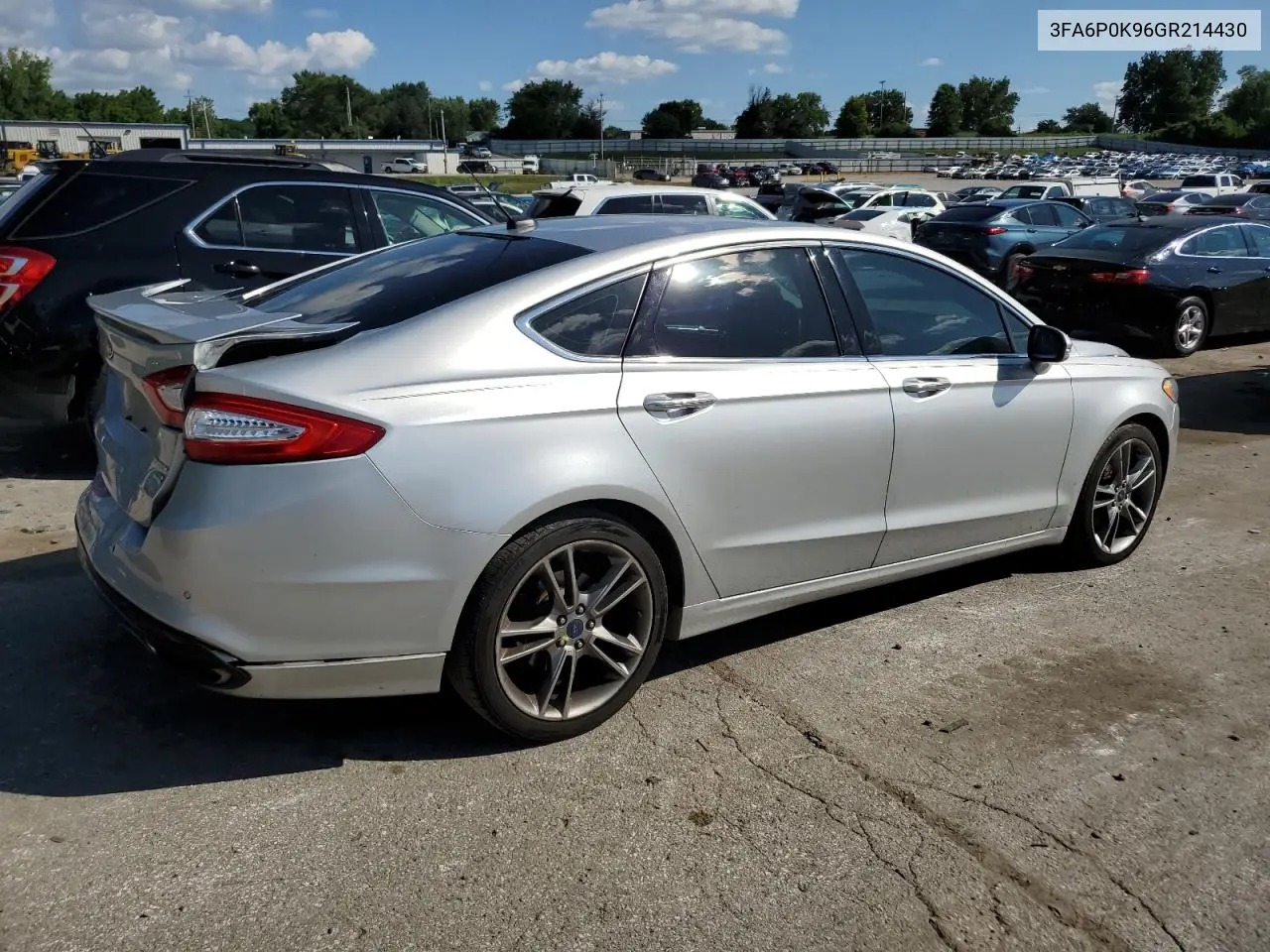2016 Ford Fusion Titanium VIN: 3FA6P0K96GR214430 Lot: 63408225