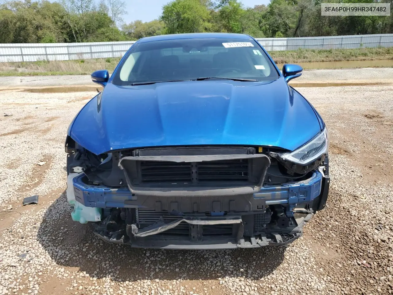 2017 Ford Fusion Se VIN: 3FA6P0H99HR347482 Lot: 51170105