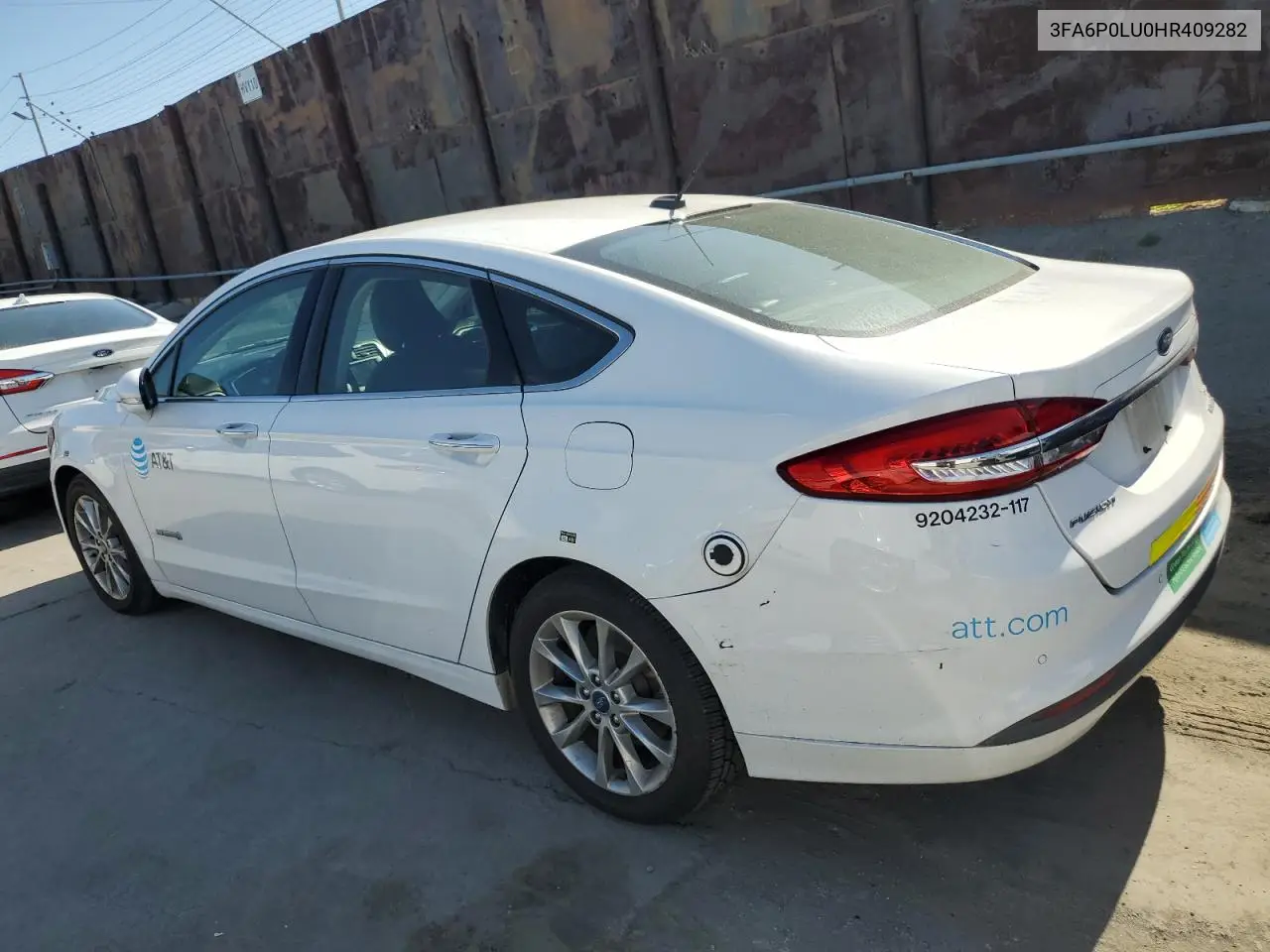 2017 Ford Fusion Se Hybrid VIN: 3FA6P0LU0HR409282 Lot: 54025015