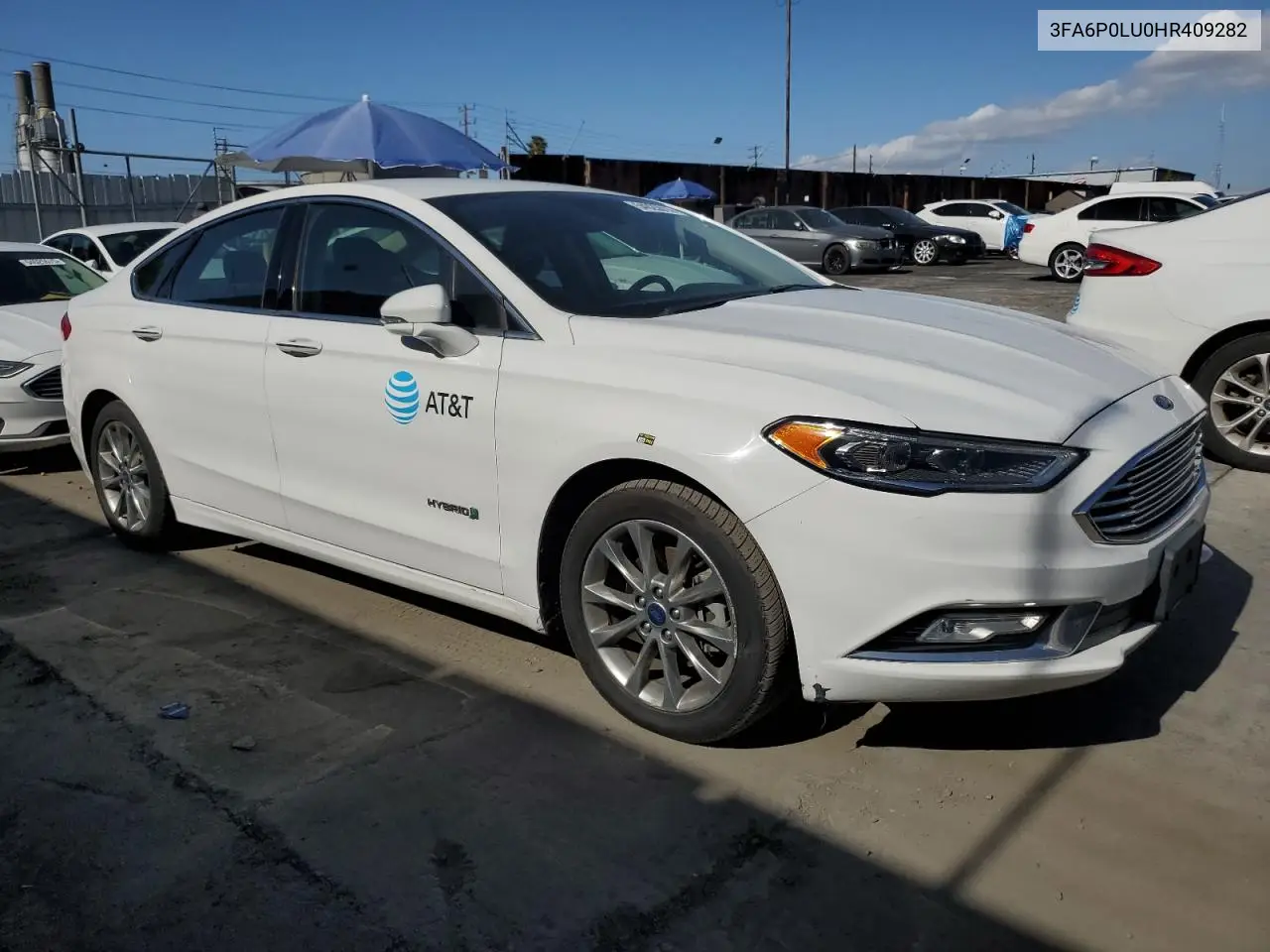 2017 Ford Fusion Se Hybrid VIN: 3FA6P0LU0HR409282 Lot: 54025015