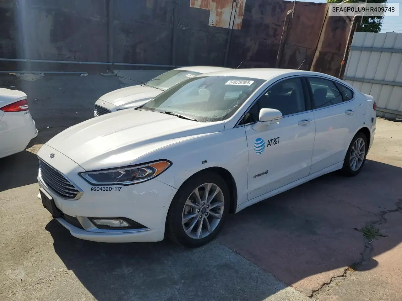 2017 Ford Fusion Se Hybrid VIN: 3FA6P0LU9HR409748 Lot: 54025095