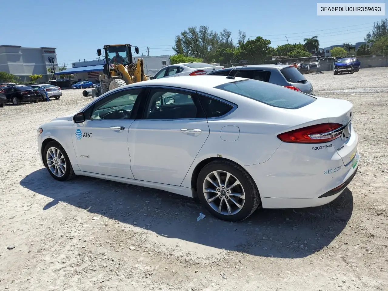 2017 Ford Fusion Se Hybrid VIN: 3FA6P0LU0HR359693 Lot: 54039105
