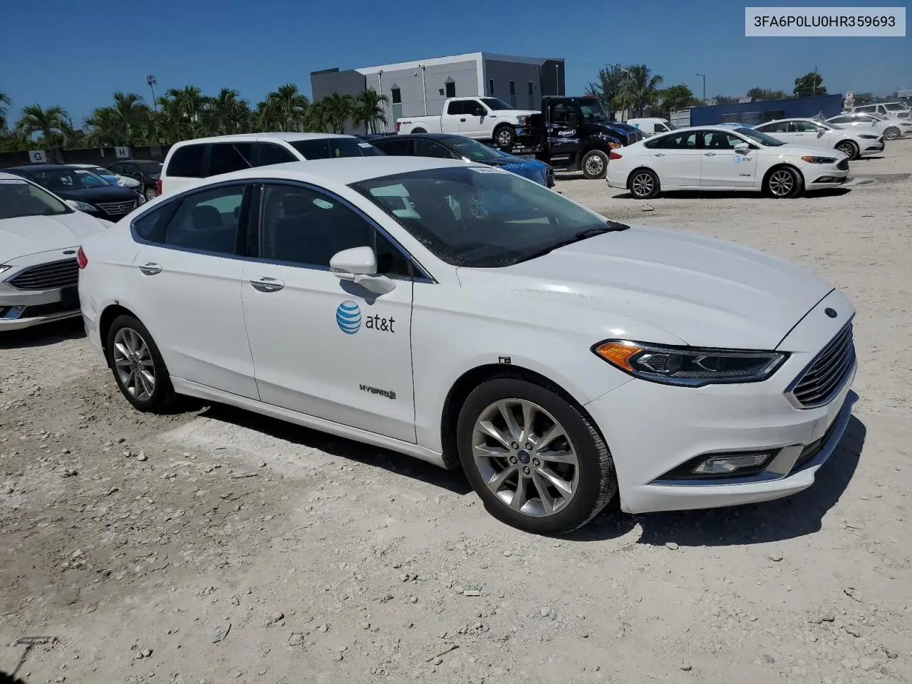 2017 Ford Fusion Se Hybrid VIN: 3FA6P0LU0HR359693 Lot: 54039105