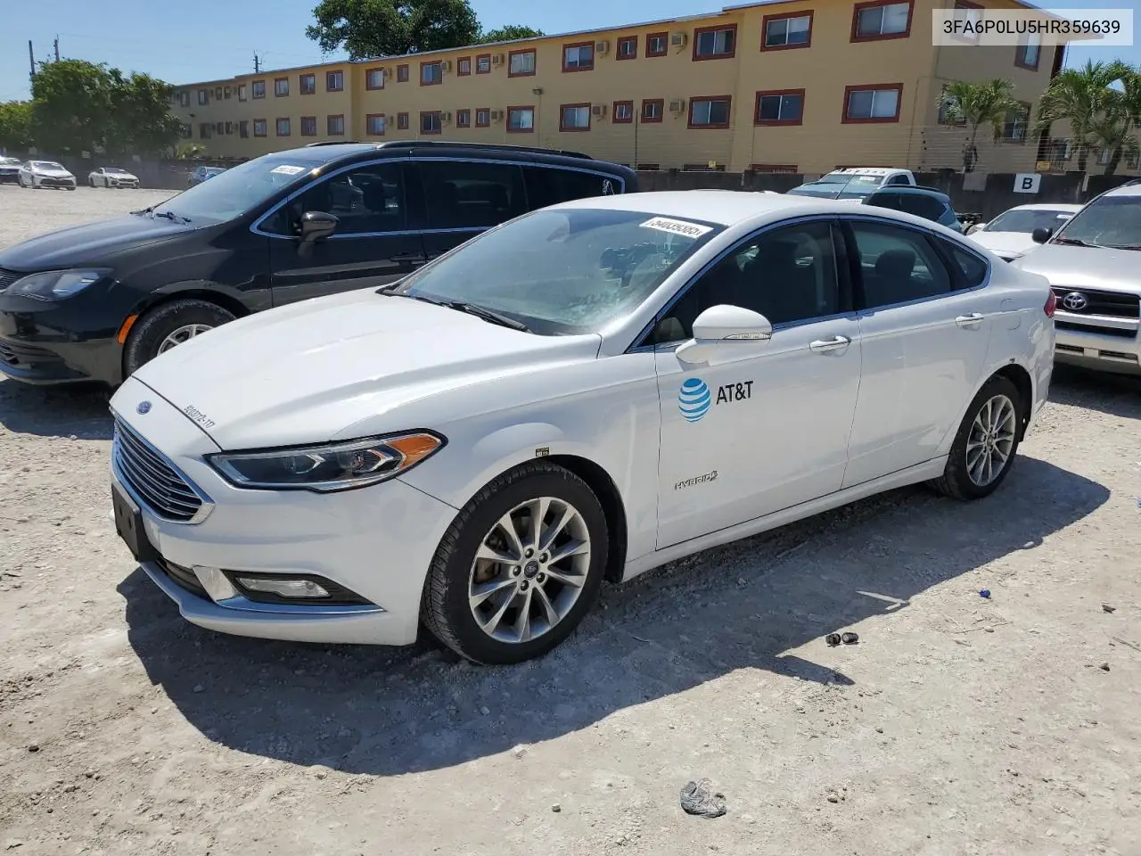 2017 Ford Fusion Se Hybrid VIN: 3FA6P0LU5HR359639 Lot: 54039385