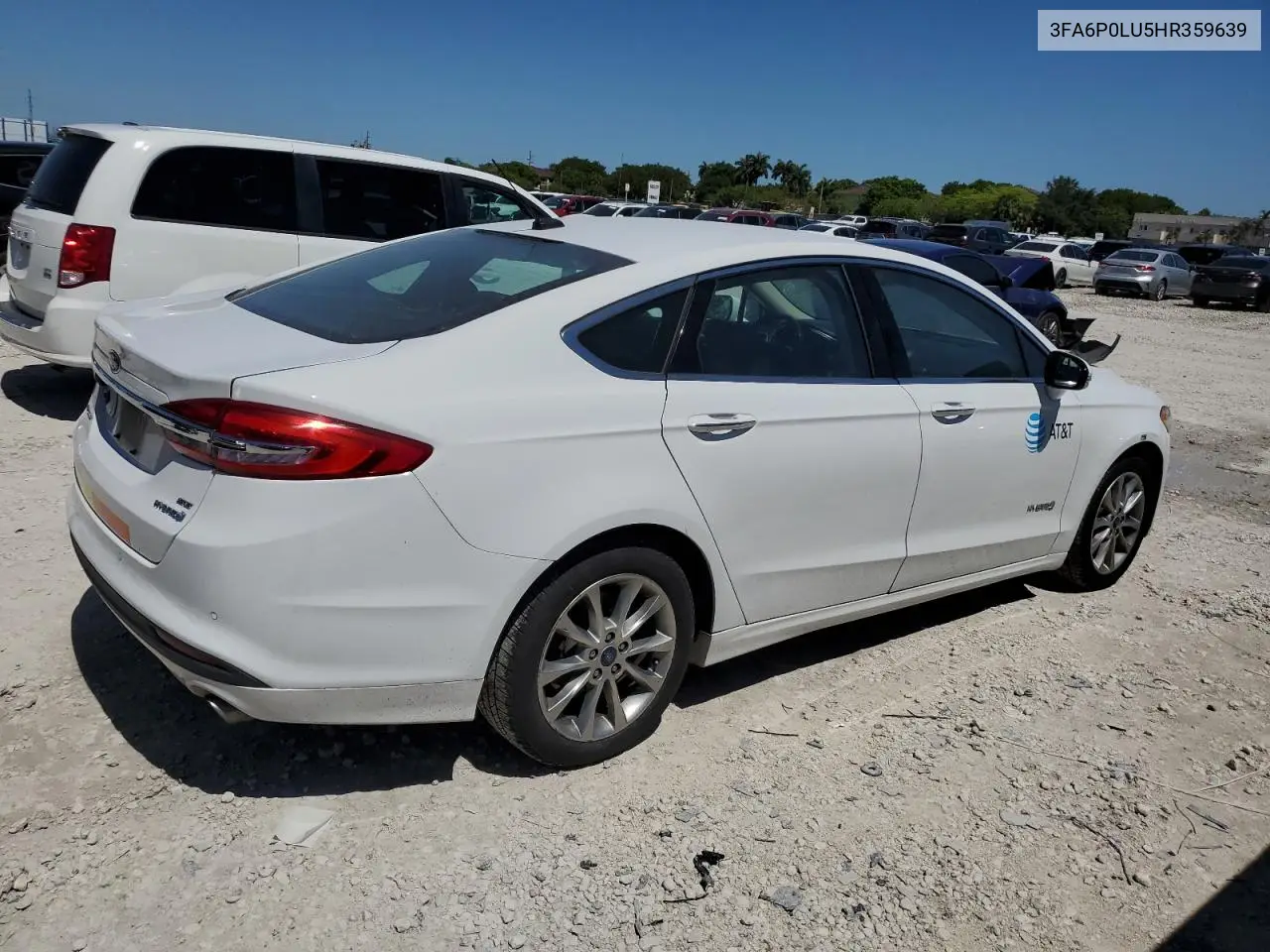 2017 Ford Fusion Se Hybrid VIN: 3FA6P0LU5HR359639 Lot: 54039385