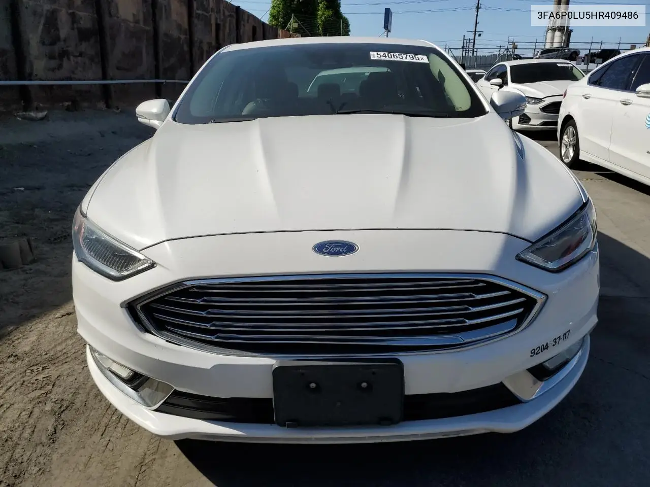 2017 Ford Fusion Se Hybrid VIN: 3FA6P0LU5HR409486 Lot: 54065795