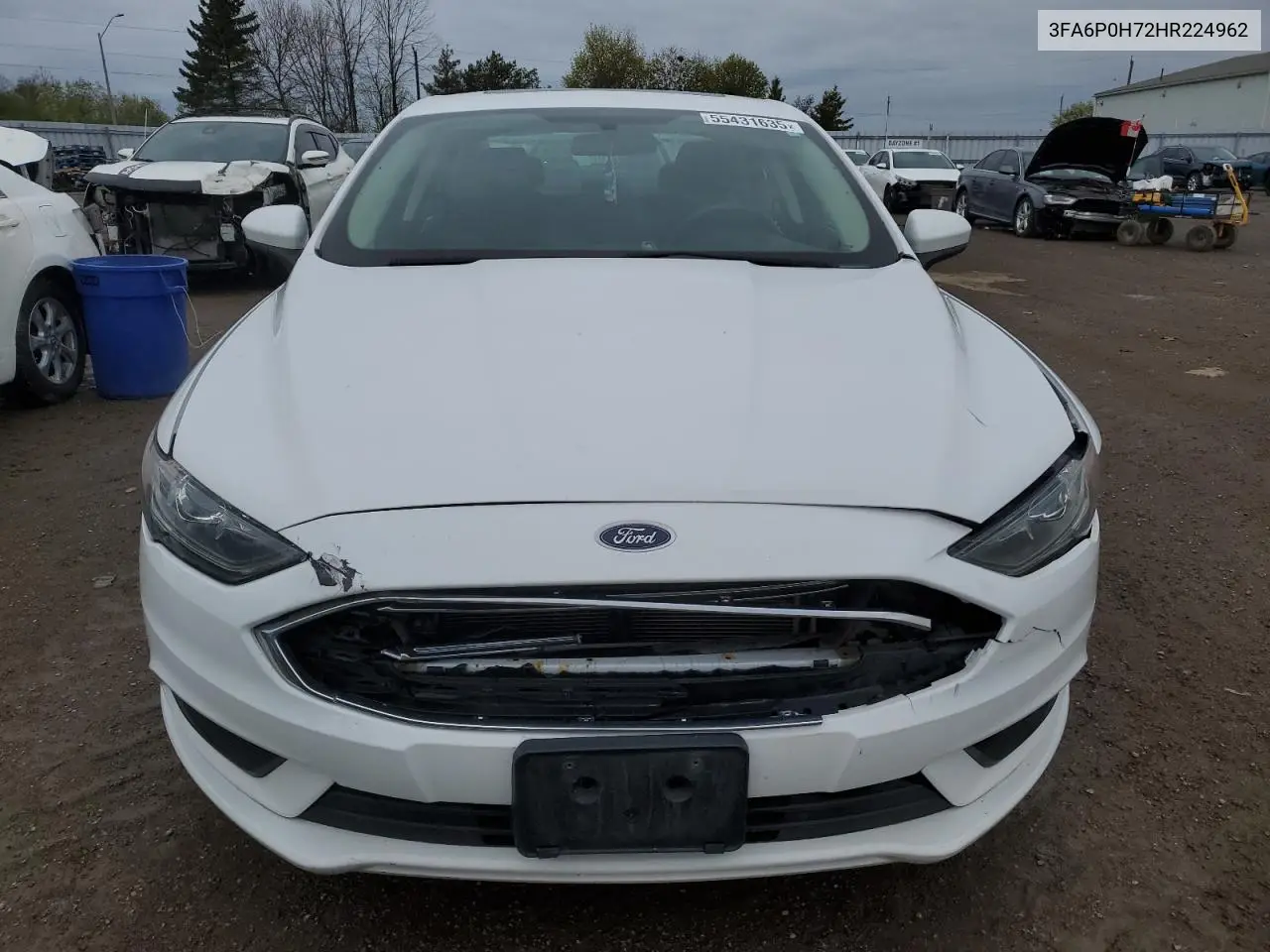 2017 Ford Fusion Se VIN: 3FA6P0H72HR224962 Lot: 55431635