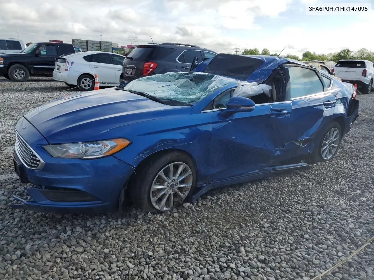 2017 Ford Fusion Se VIN: 3FA6P0H71HR147095 Lot: 55958825
