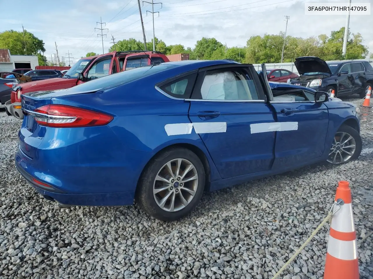 2017 Ford Fusion Se VIN: 3FA6P0H71HR147095 Lot: 55958825