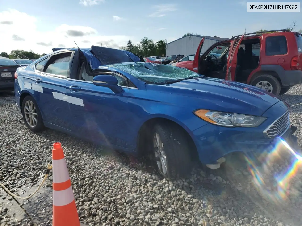 2017 Ford Fusion Se VIN: 3FA6P0H71HR147095 Lot: 55958825