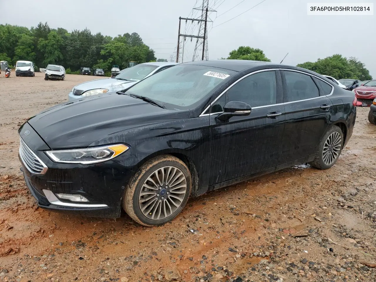 2017 Ford Fusion Se VIN: 3FA6P0HD5HR102814 Lot: 56827605