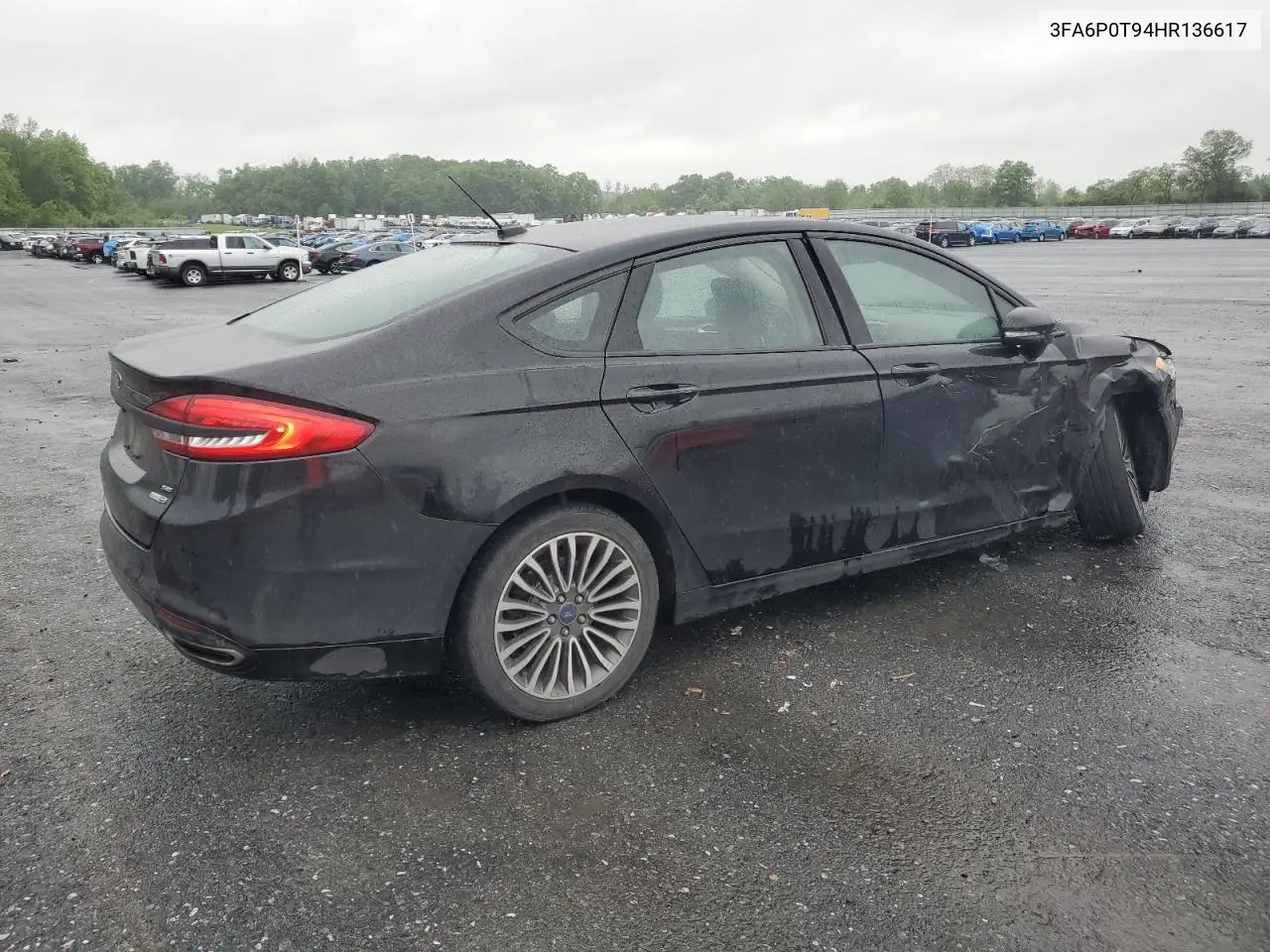 2017 Ford Fusion Se VIN: 3FA6P0T94HR136617 Lot: 56996785