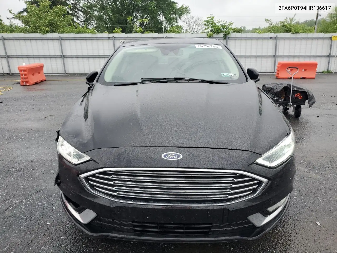2017 Ford Fusion Se VIN: 3FA6P0T94HR136617 Lot: 56996785