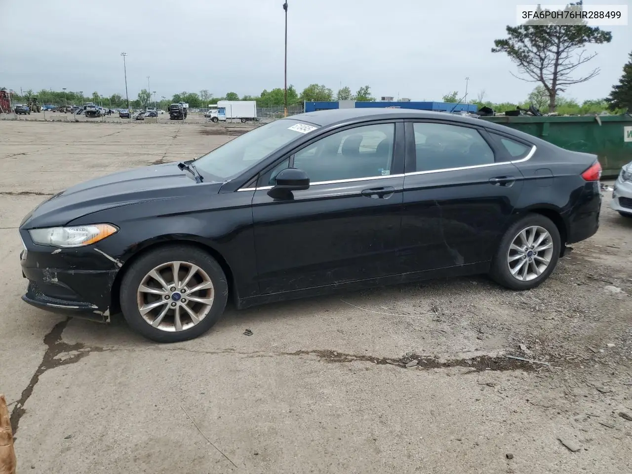 2017 Ford Fusion Se VIN: 3FA6P0H76HR288499 Lot: 57104545