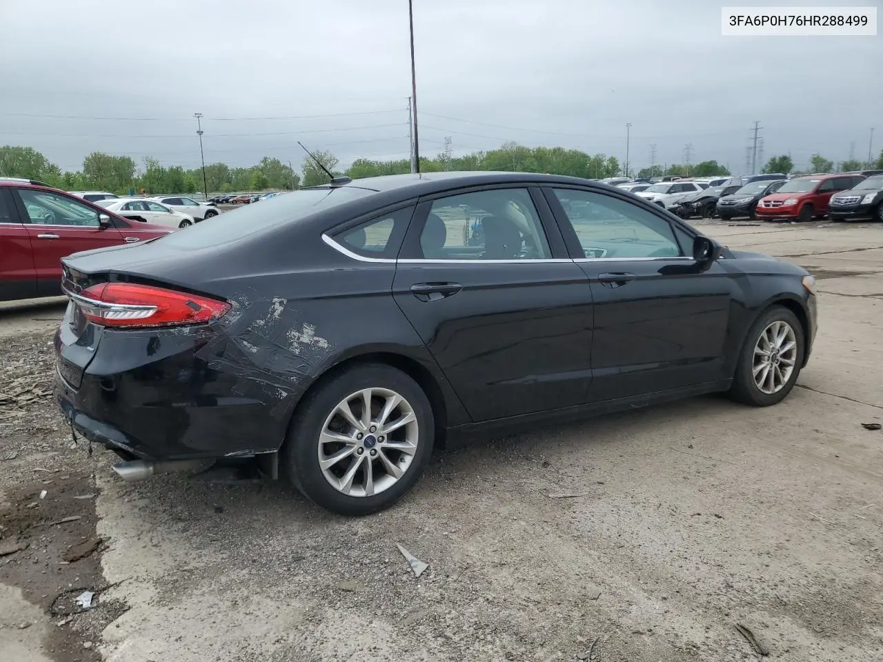 2017 Ford Fusion Se VIN: 3FA6P0H76HR288499 Lot: 57104545
