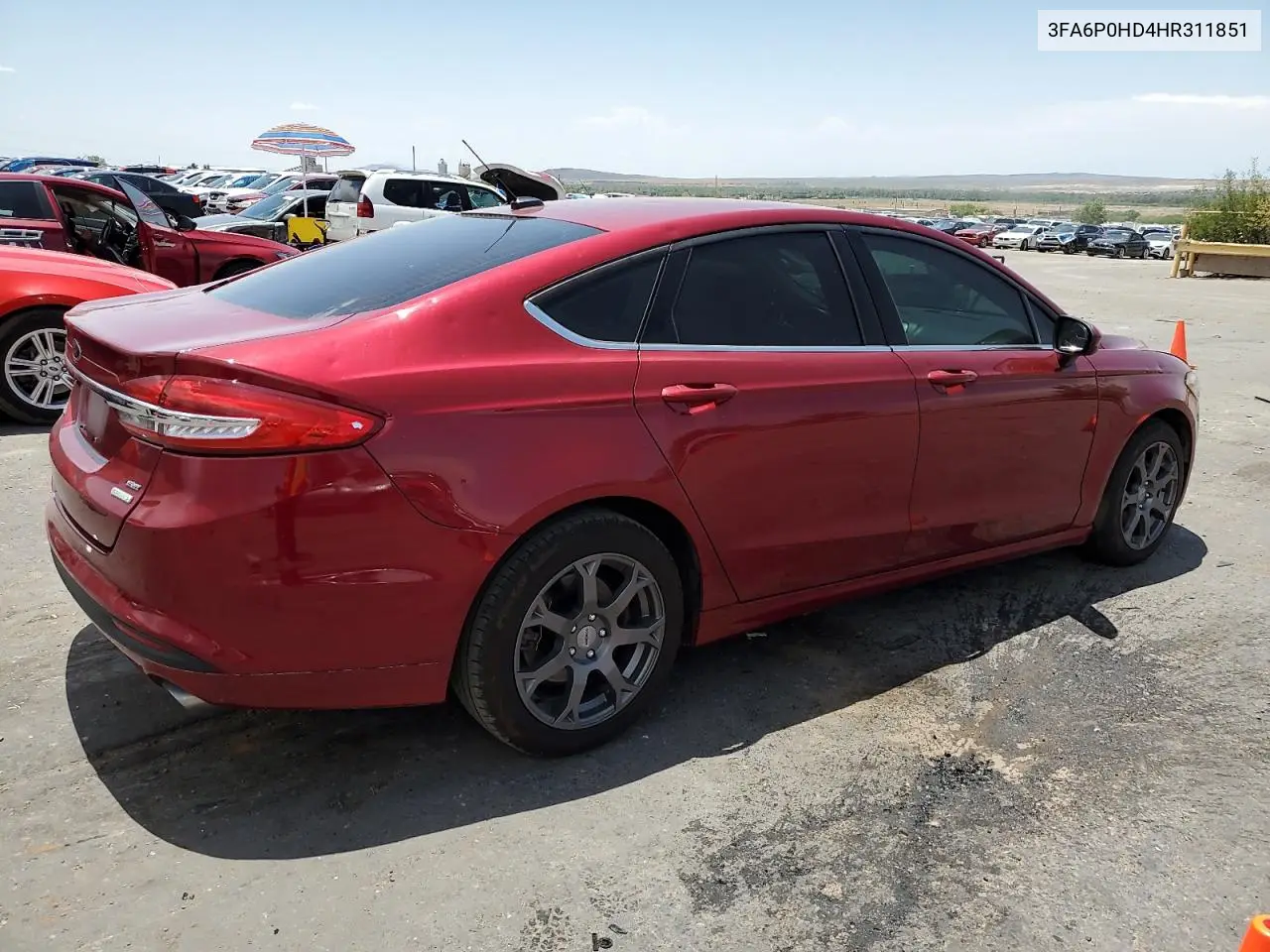 2017 Ford Fusion Se VIN: 3FA6P0HD4HR311851 Lot: 61420705