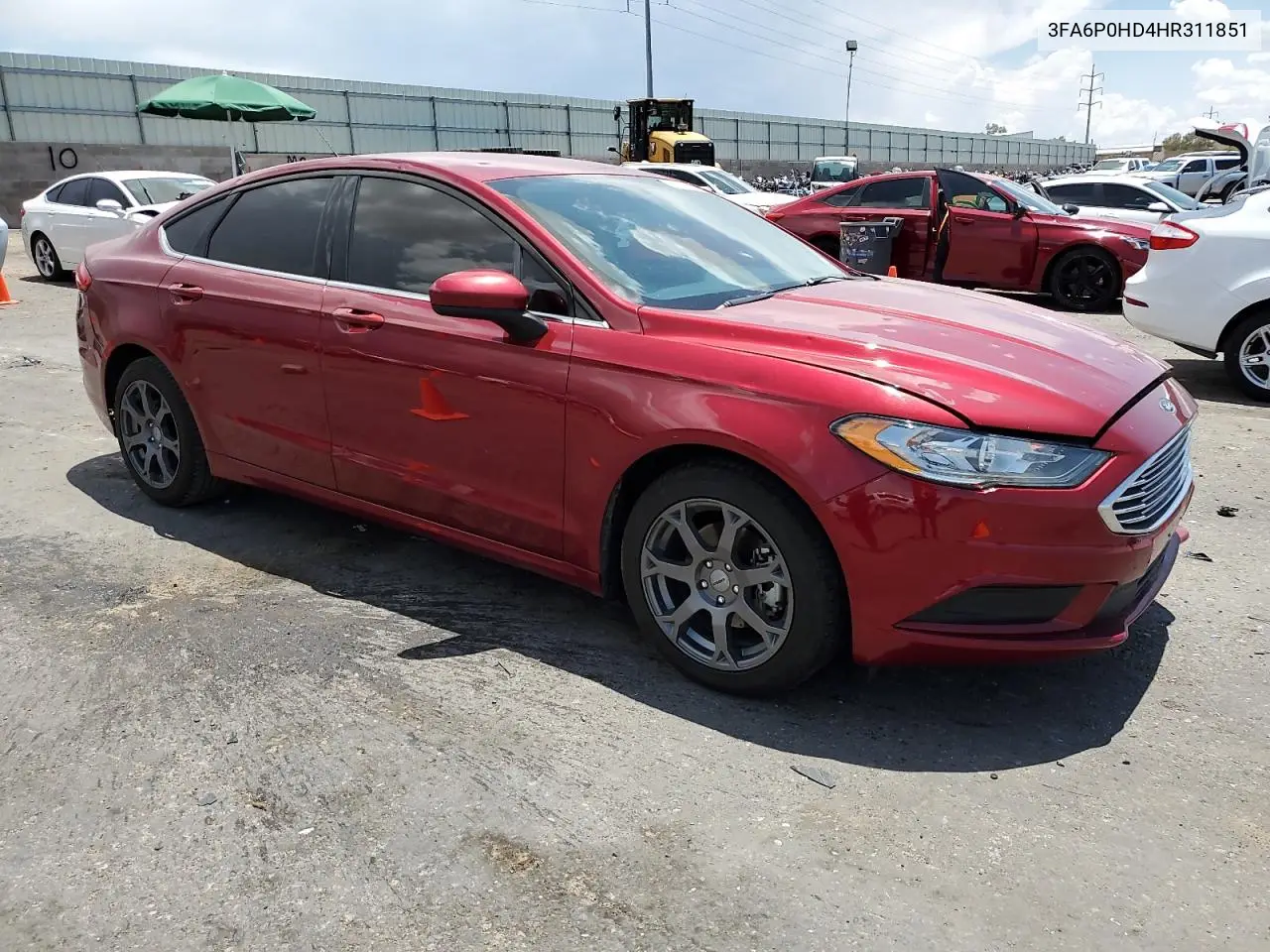 2017 Ford Fusion Se VIN: 3FA6P0HD4HR311851 Lot: 61420705