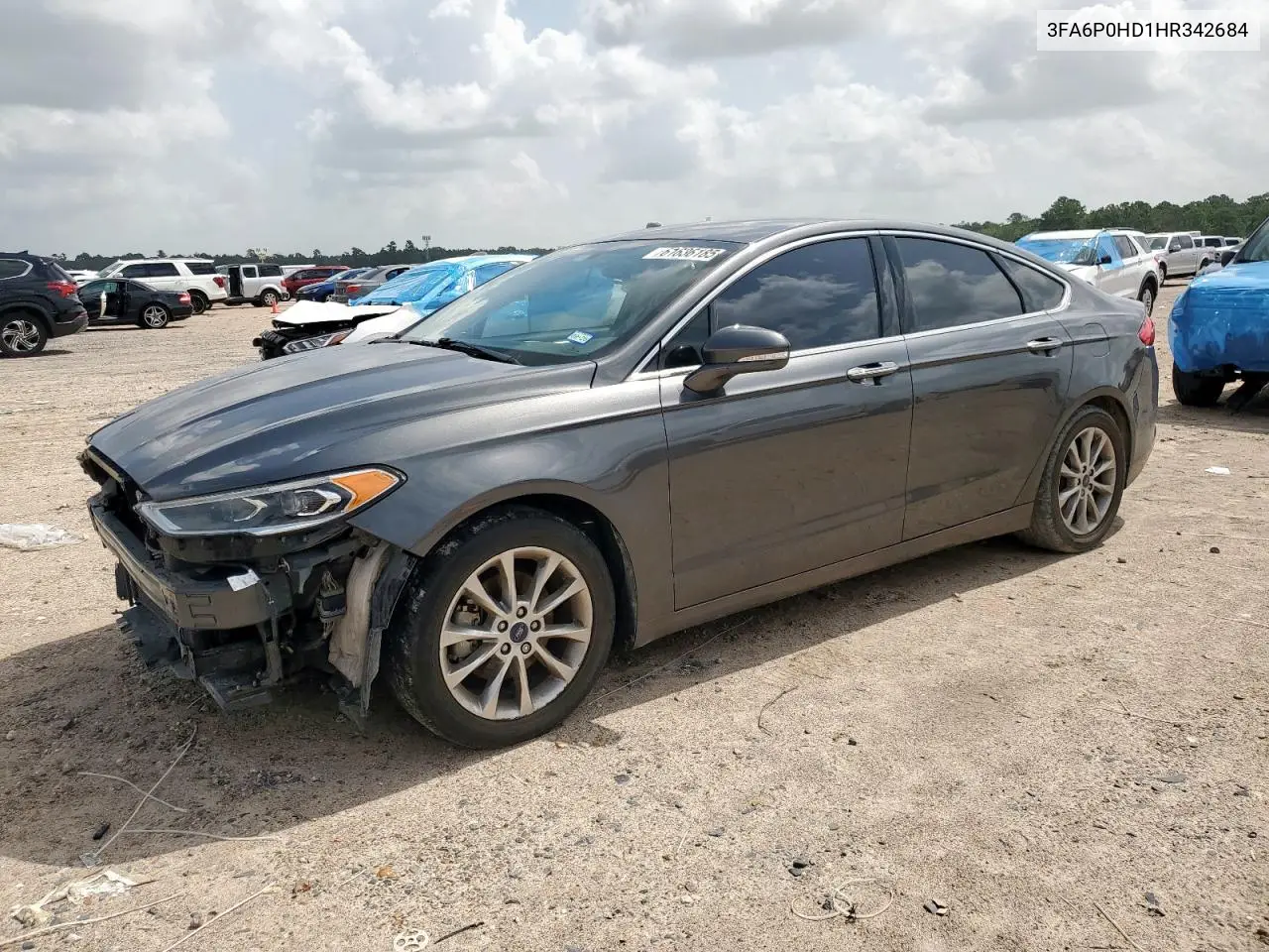 2017 Ford Fusion Se VIN: 3FA6P0HD1HR342684 Lot: 61636185