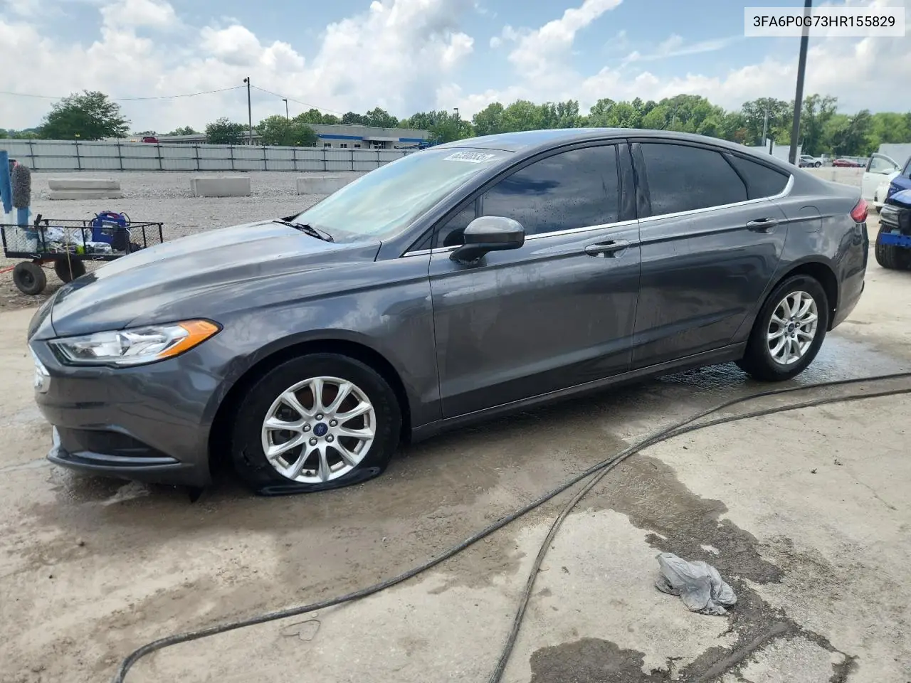 2017 Ford Fusion S VIN: 3FA6P0G73HR155829 Lot: 62308535