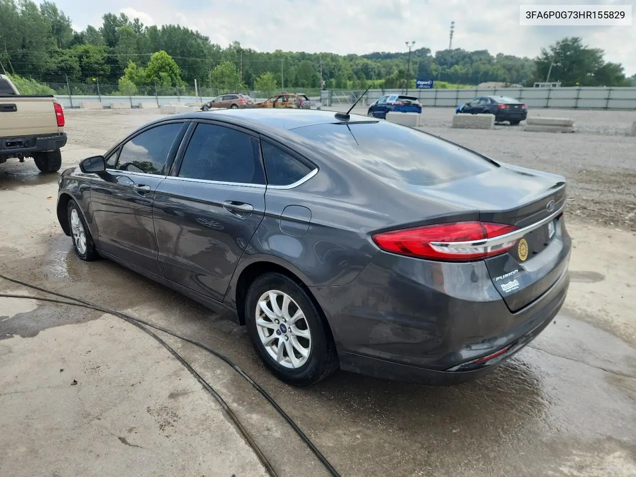 2017 Ford Fusion S VIN: 3FA6P0G73HR155829 Lot: 62308535