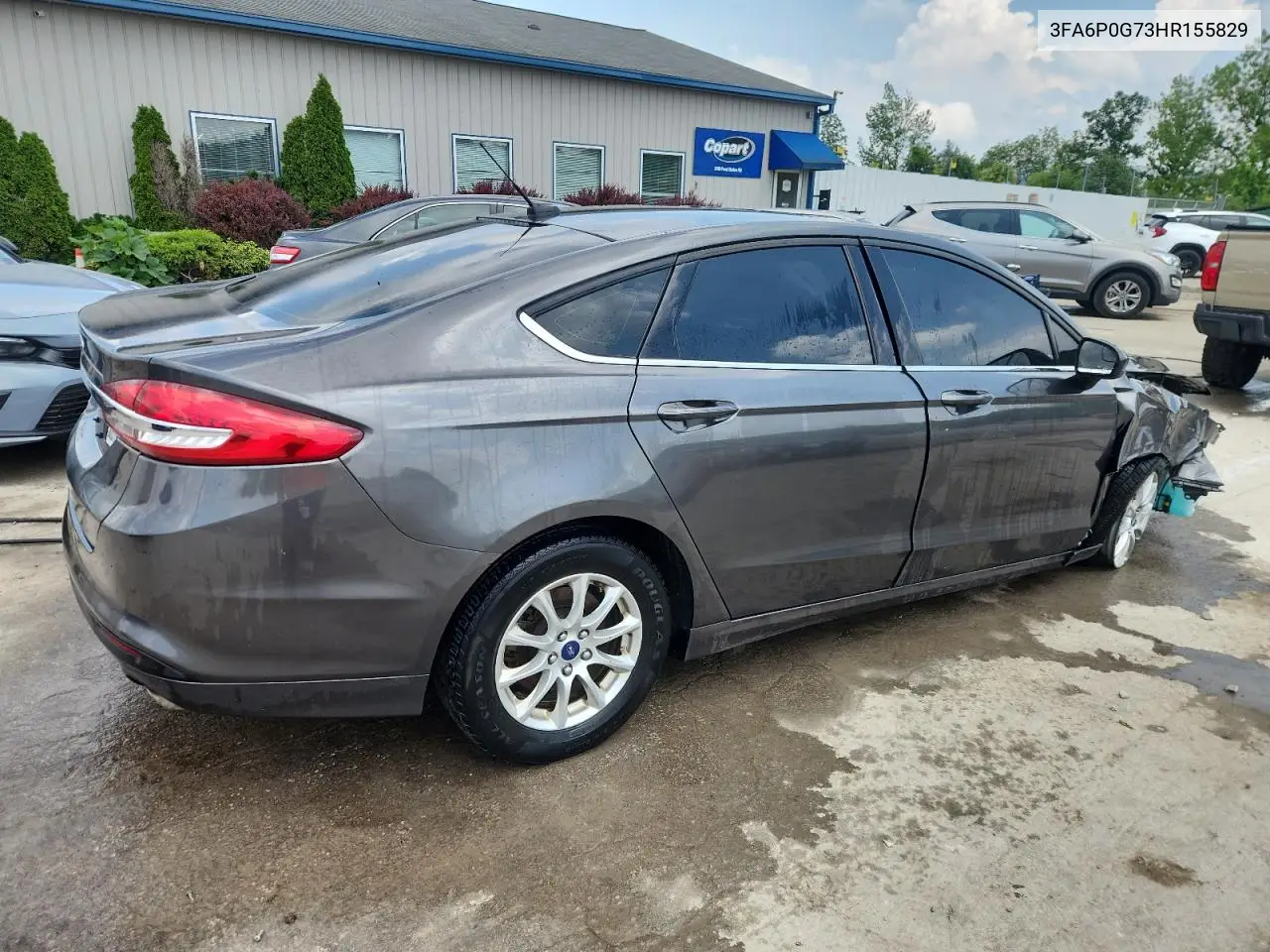 2017 Ford Fusion S VIN: 3FA6P0G73HR155829 Lot: 62308535
