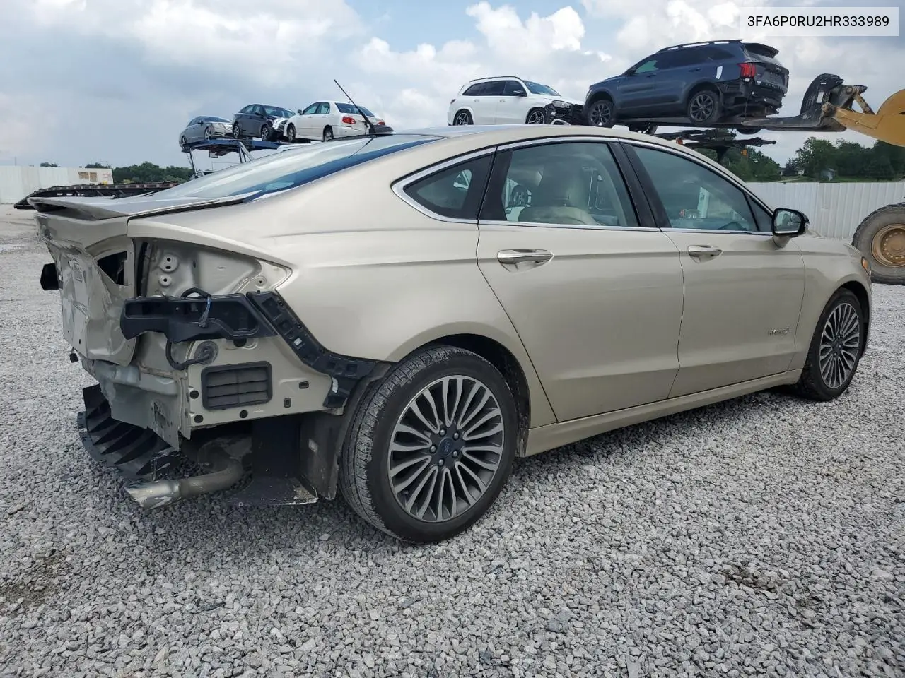 2017 Ford Fusion Titanium Hev VIN: 3FA6P0RU2HR333989 Lot: 62497215