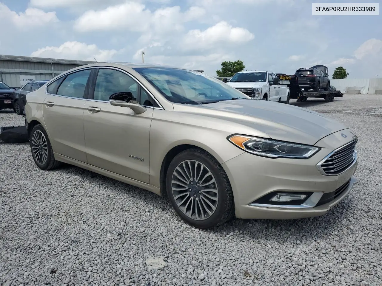 2017 Ford Fusion Titanium Hev VIN: 3FA6P0RU2HR333989 Lot: 62497215