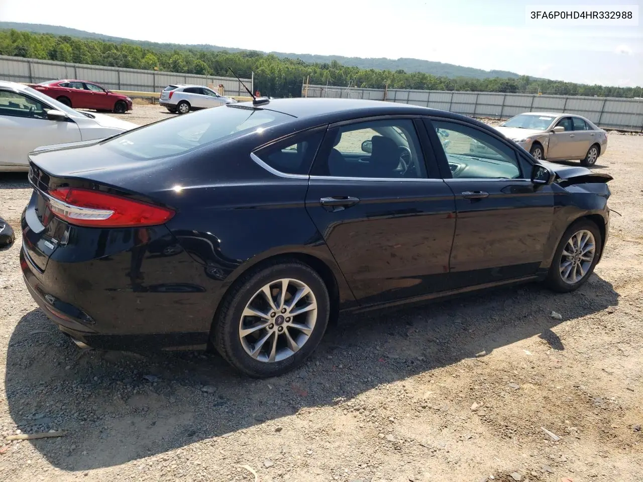 2017 Ford Fusion Se VIN: 3FA6P0HD4HR332988 Lot: 62794235