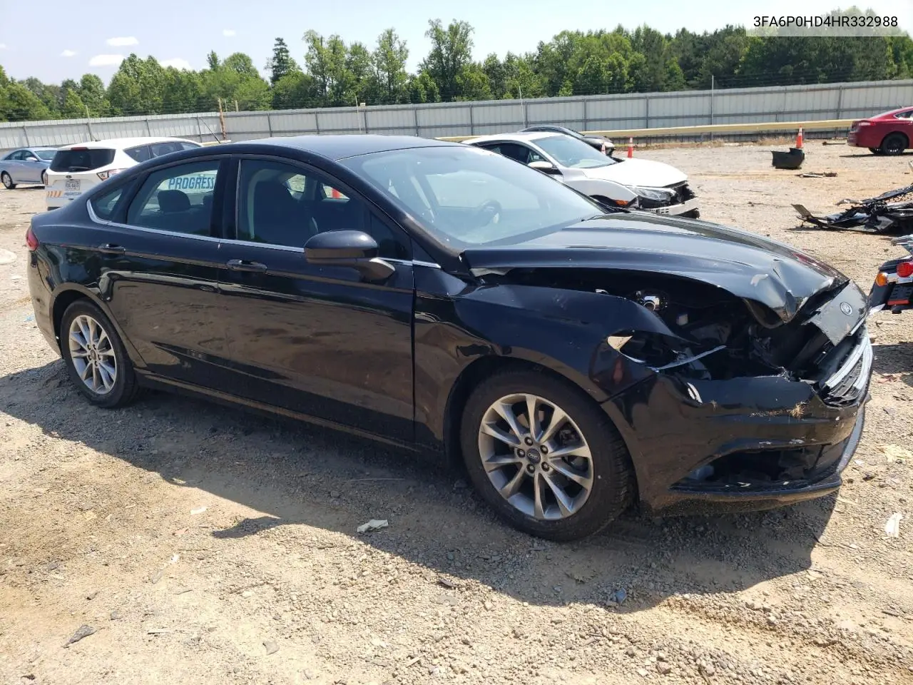 2017 Ford Fusion Se VIN: 3FA6P0HD4HR332988 Lot: 62794235