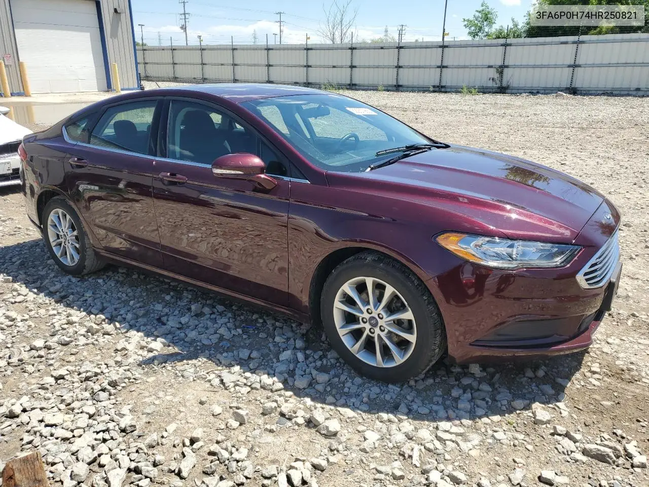 2017 Ford Fusion Se VIN: 3FA6P0H74HR250821 Lot: 62937965