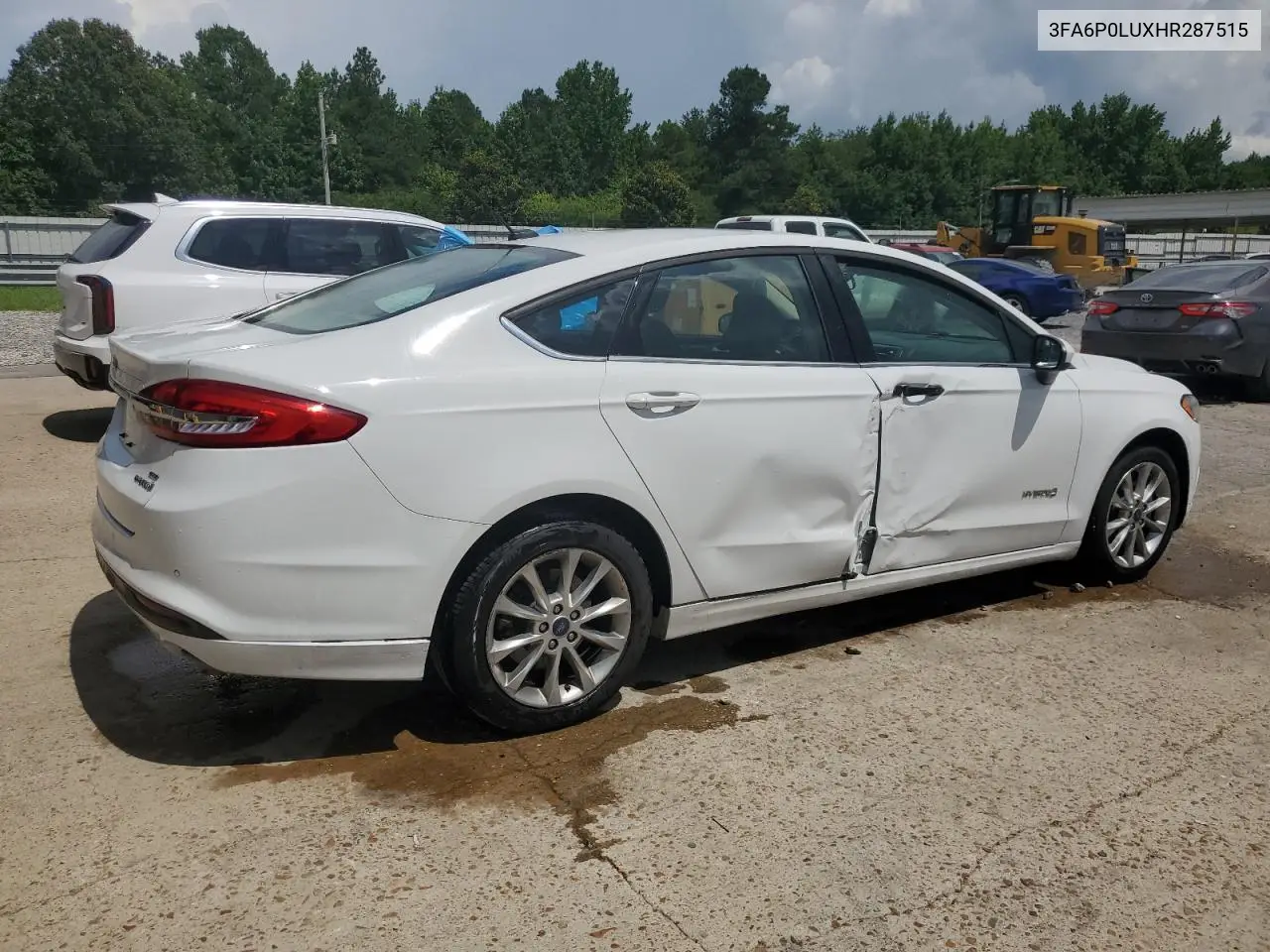 2017 Ford Fusion Se Hybrid VIN: 3FA6P0LUXHR287515 Lot: 63013765