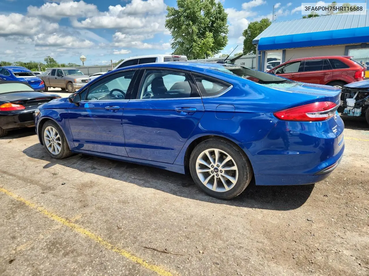 2017 Ford Fusion Se VIN: 3FA6P0H75HR116688 Lot: 63027265