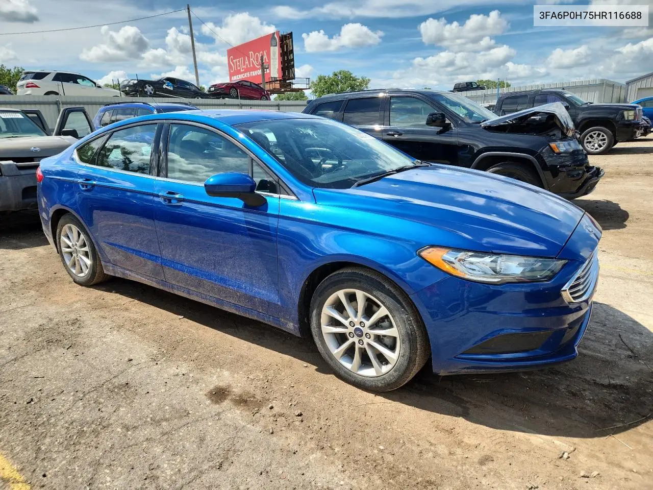 2017 Ford Fusion Se VIN: 3FA6P0H75HR116688 Lot: 63027265
