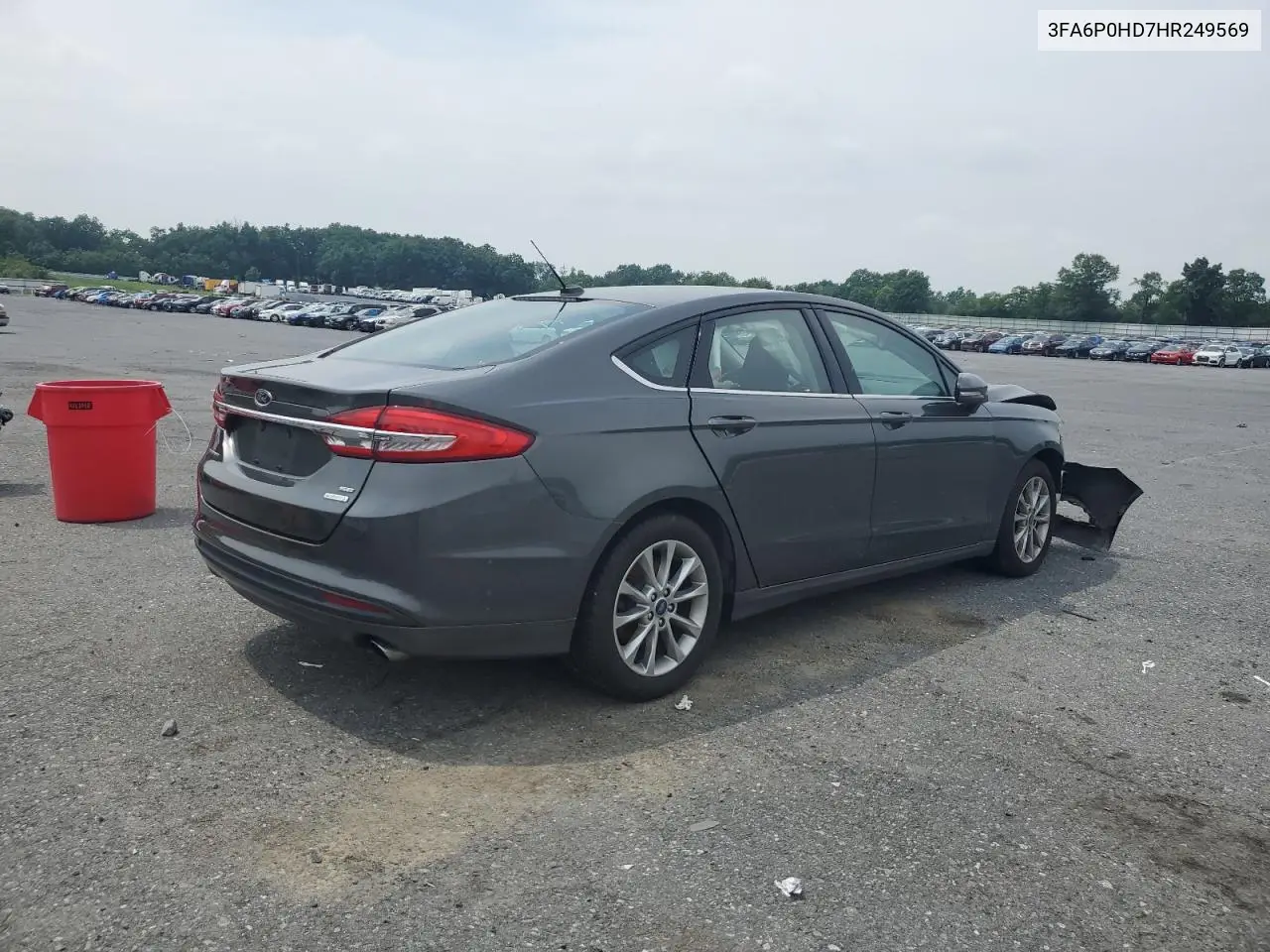 2017 Ford Fusion Se VIN: 3FA6P0HD7HR249569 Lot: 63072895