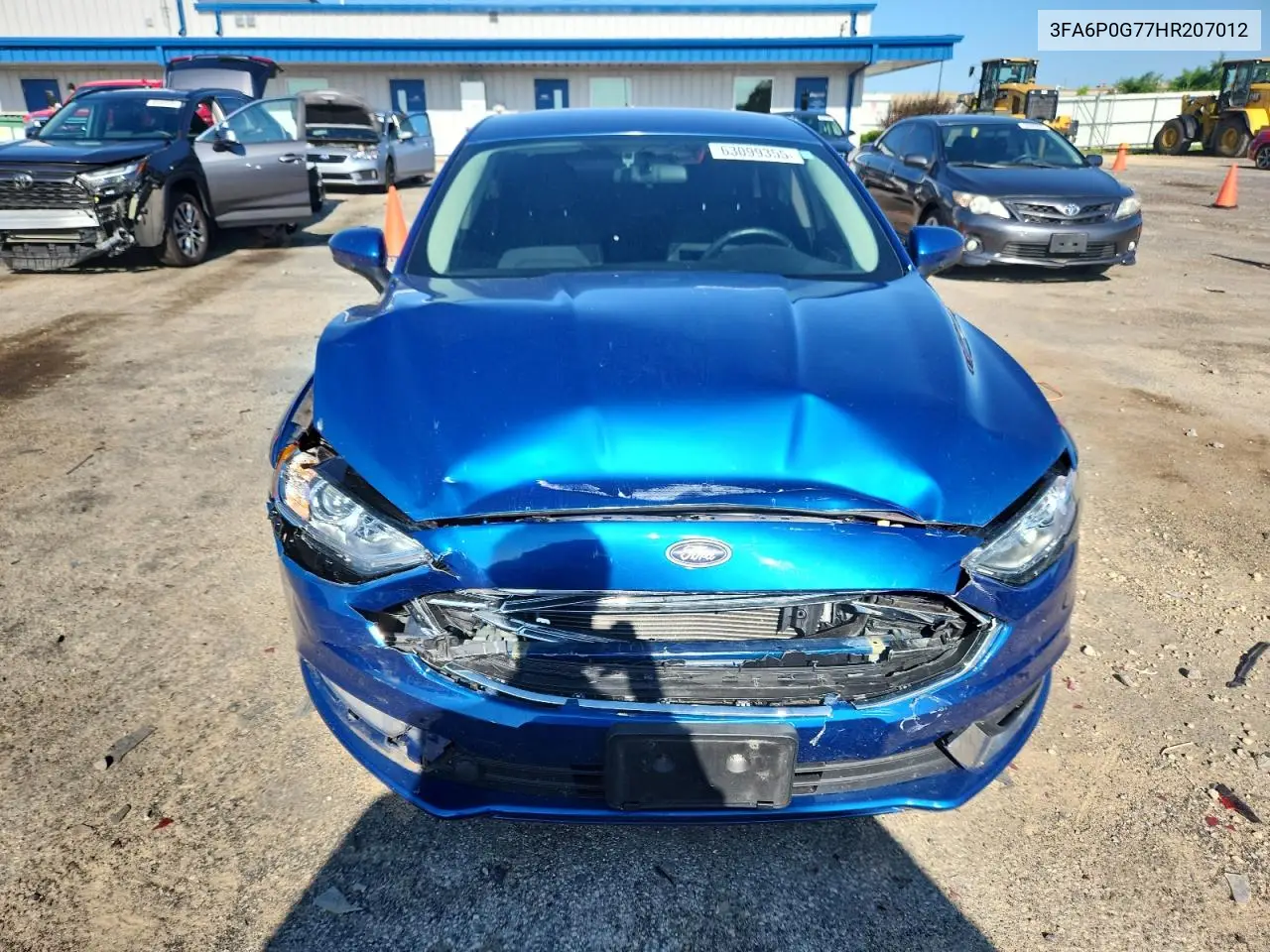 2017 Ford Fusion S VIN: 3FA6P0G77HR207012 Lot: 63099355