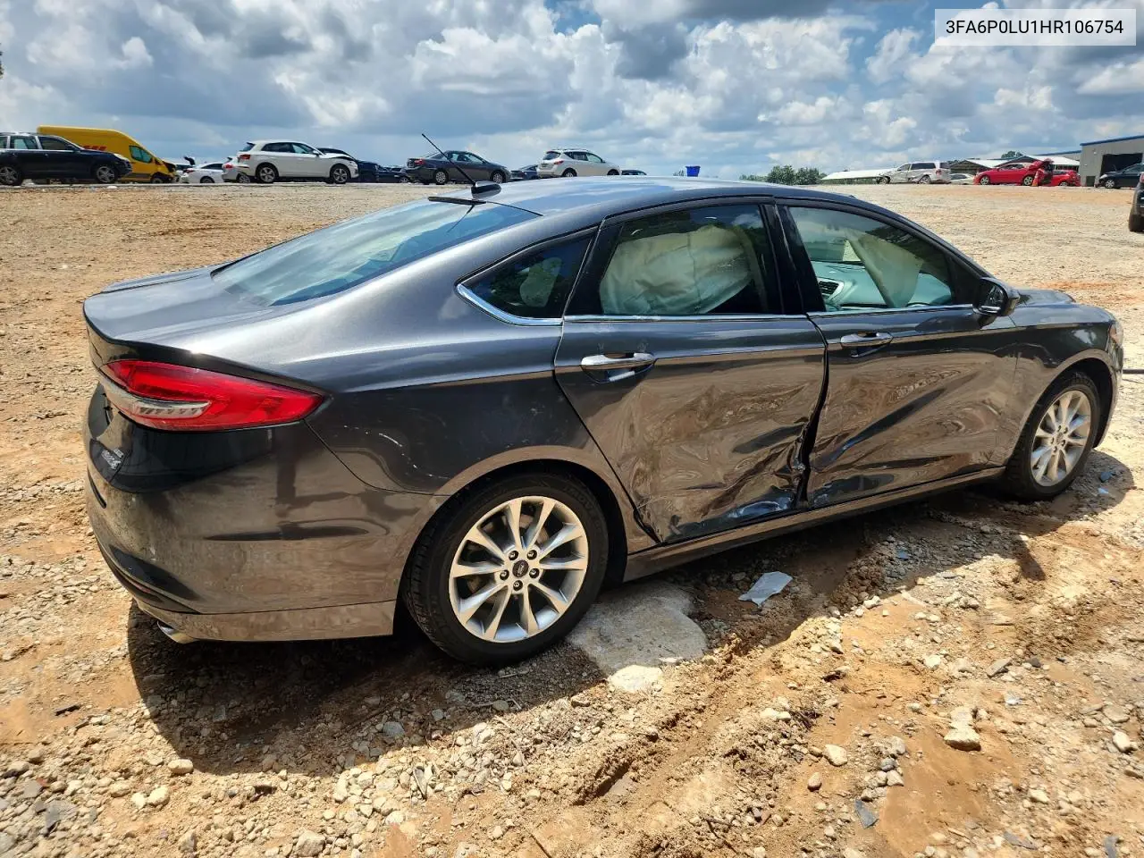 2017 Ford Fusion Se Hybrid VIN: 3FA6P0LU1HR106754 Lot: 63159605