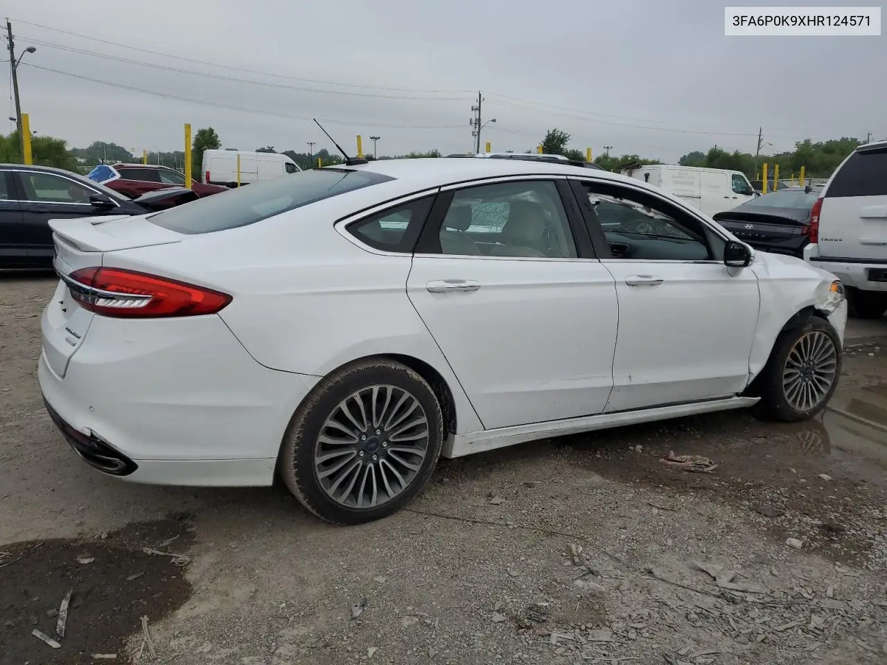 2017 Ford Fusion Titanium VIN: 3FA6P0K9XHR124571 Lot: 64411795